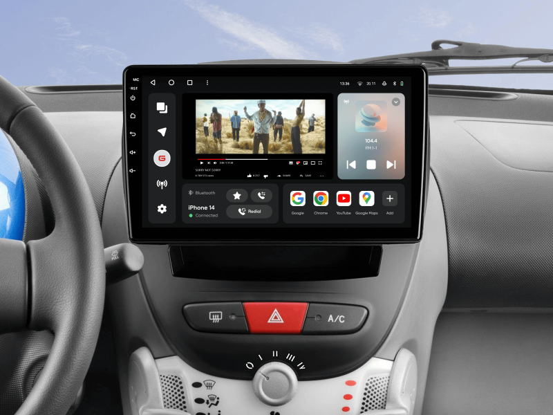 Buy Gazer T6009-AB10 PRO Multimedia System to Toyota Aygo (AB10) 2005-2014