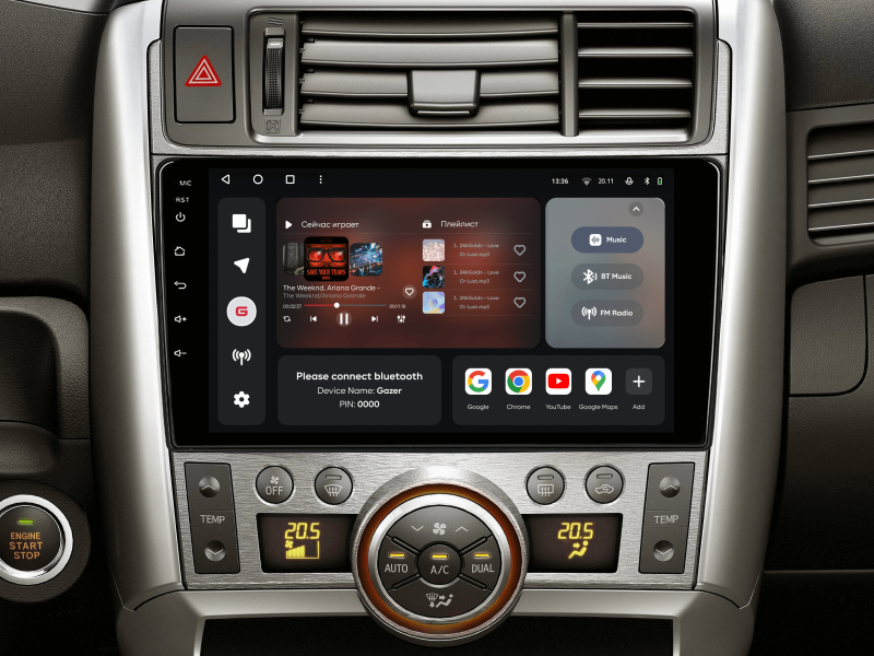 Buy Gazer T6009-AR20 PRO Multimedia System to Toyota Verso (AR20) 2009-2018