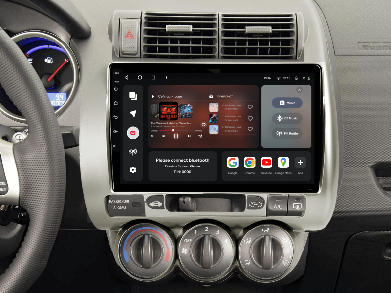 Buy Gazer T6009-GD PRO Multimedia System to Honda Jazz 1 (GD), Fit 1 2001-2009