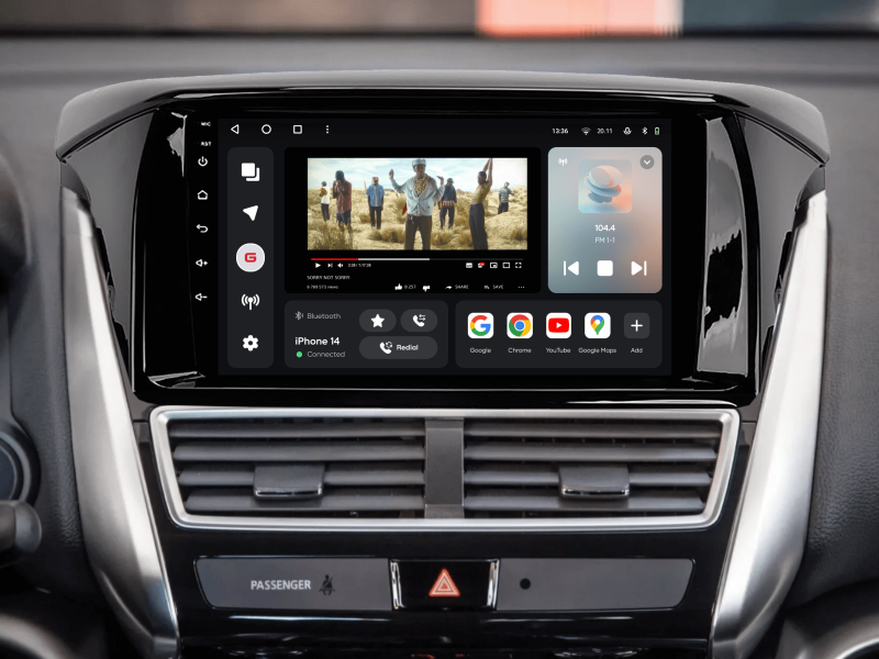 Buy Gazer T6009-GK Pro Multimedia System to Mitsubishi Eclipse Cross 1 2017-2021