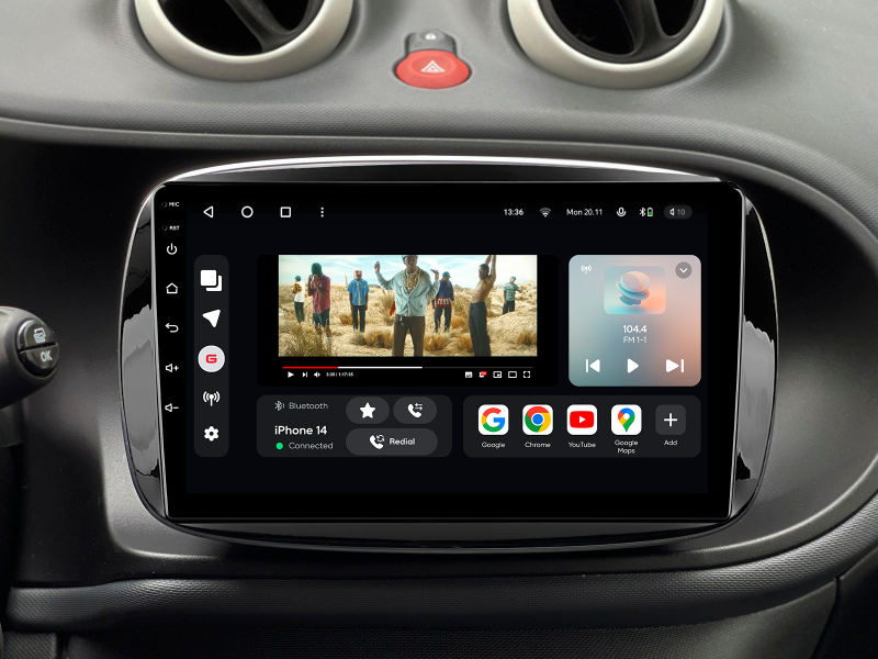 Buy Gazer T6009-W453 PRO Multimedia System to Smart Fortwo 3 (C453, A453, W453) 2014-2020