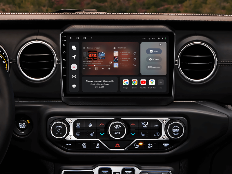 Купить Мультимедійна система Gazer T6010-JL PRO MAX до Jeep Wrangler 4 (JL) 2018-2019