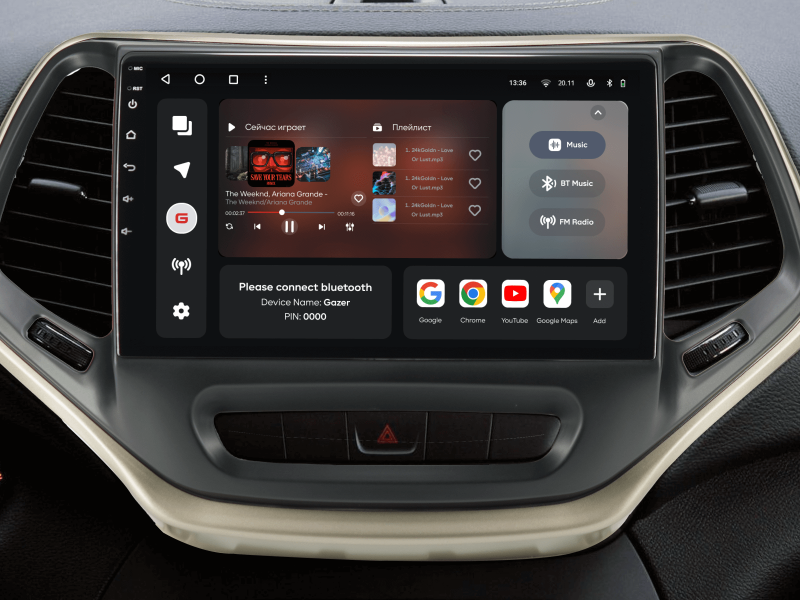 Купить Мультимедійна система Gazer T6010-KL PRO MAX до Jeep Cherokee 5 (KL) 2014-2018