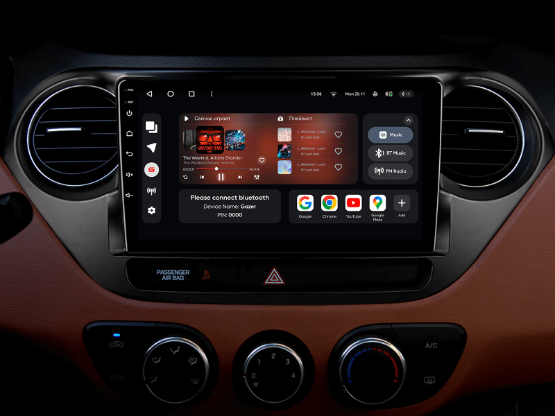 Buy Gazer T6009-I1 Pro Max Multimedia System to Hyundai I10 (IA) 2013-2016