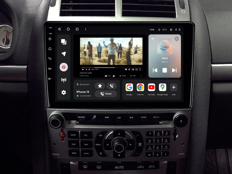 Buy Gazer T6009-PF3 Pro Max Multimedia System to Peugeot 407 1 2004-2011