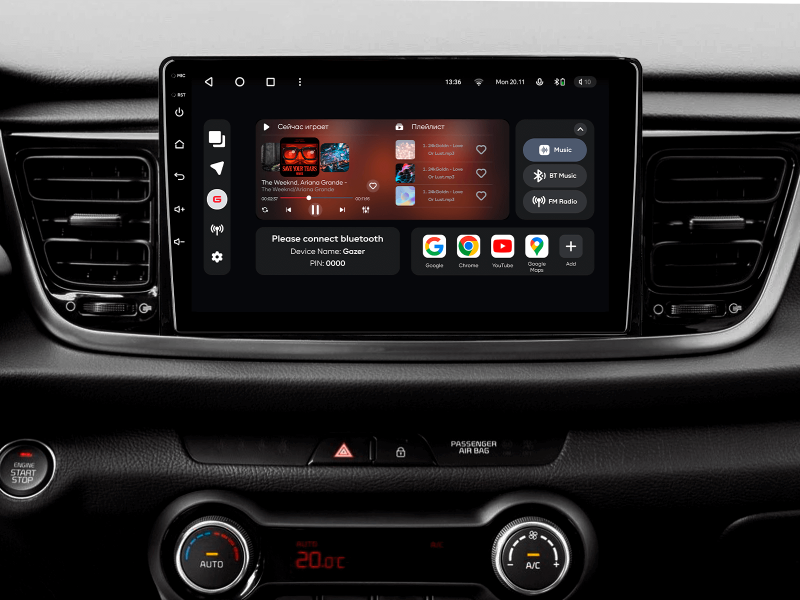 Buy Gazer T6009-SC Pro Max Multimedia System to Kia Rio Cross 2016-2020