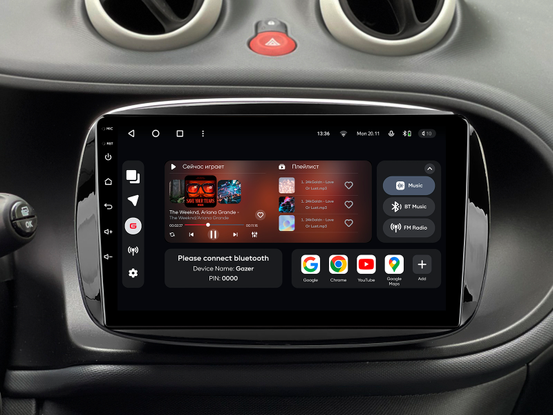 Купить Мультимедійна система Gazer T6009-W453 PRO MAX до Smart Fortwo 3 (C453, A453, W453) 2014-2020