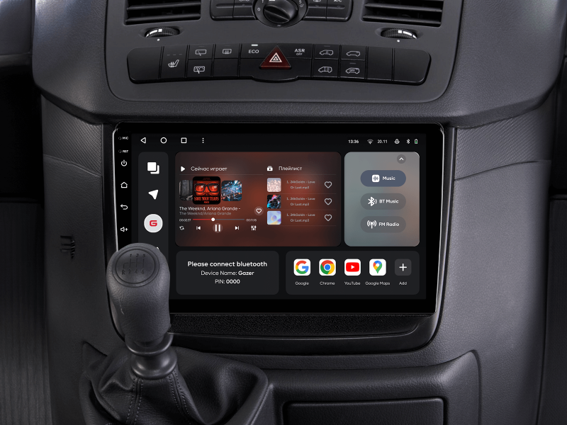 Buy Gazer T6009-W639 Pro Max Multimedia System to Mercedes-Benz Vito (W639) 2010-2015