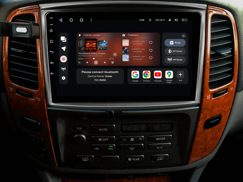 Buy Gazer T6509-J100 Pro Max Multimedia System to Toyota Land Cruiser 100 (J100) 1998-2003