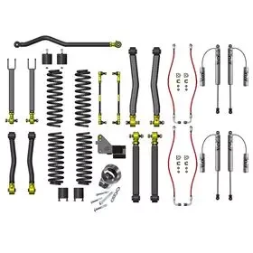 Купити Комплект підвіски Premium 3,5" лифт Jeep Wrangler JK 07-18 4 Door від with FOX 2.0 Performance Reservoir Shocks Clayton