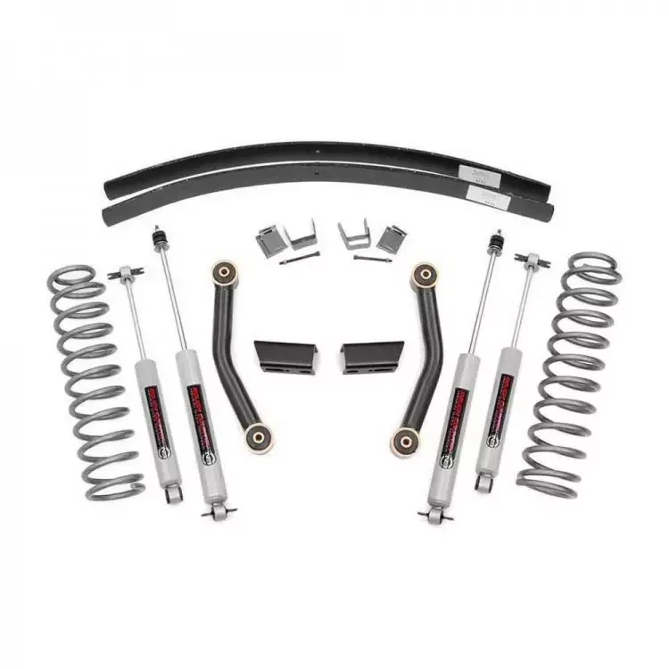 Купити Комплект підвіски 3" лифт with N3 Shocks Rough Country - Jeep Cherokee XJ 84-01
