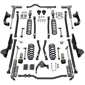Купить Комплект подвески Jeep Wrangler JK 07-18 4 Doors от Alpine CT4 with 3.1 Falcon Adjustable Piggyback shocks 4" лифт TeraFlex
