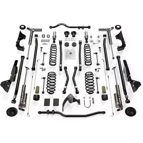 Купити Комплект підвіски Jeep Wrangler JK 07-18 4 Doors від Alpine CT4 with Falcon 3.3 Fast Adjust Piggyback shocks 4" лифт TeraFlex