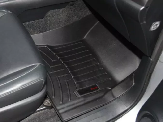 Buy Weathertech rubber rugs for Toyota Hilux dated 2015 Front Black 448771