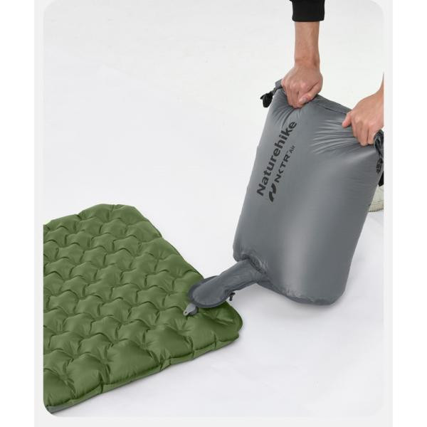 Buy Mattress inflatable out -light Naturehike CNK2450WS014, with a bag for inflating, rectangular green 186 cm