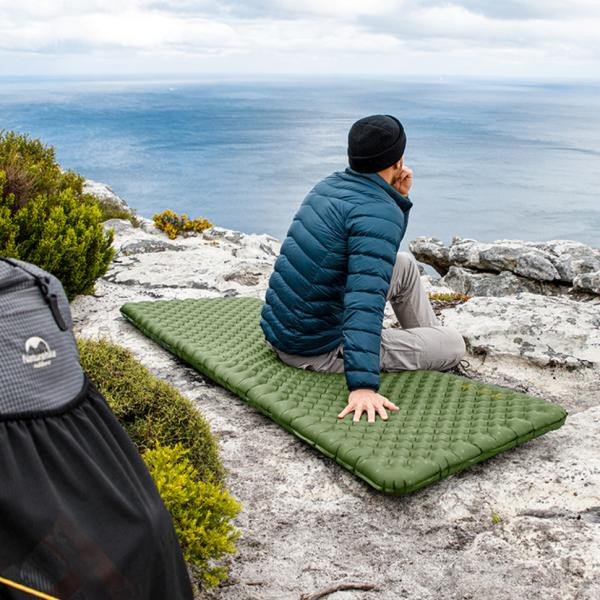 Buy Mattress inflatable out -light Naturehike CNK2450WS014, with a bag for inflating, rectangular green 186 cm