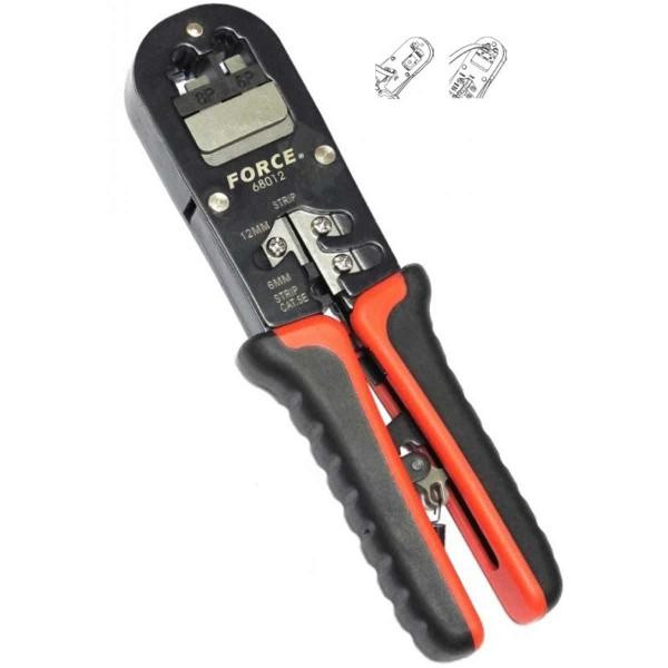 Купить Клещи для обжима коннекторов витой пары RJ45,RJ11 (FORCE 68012)