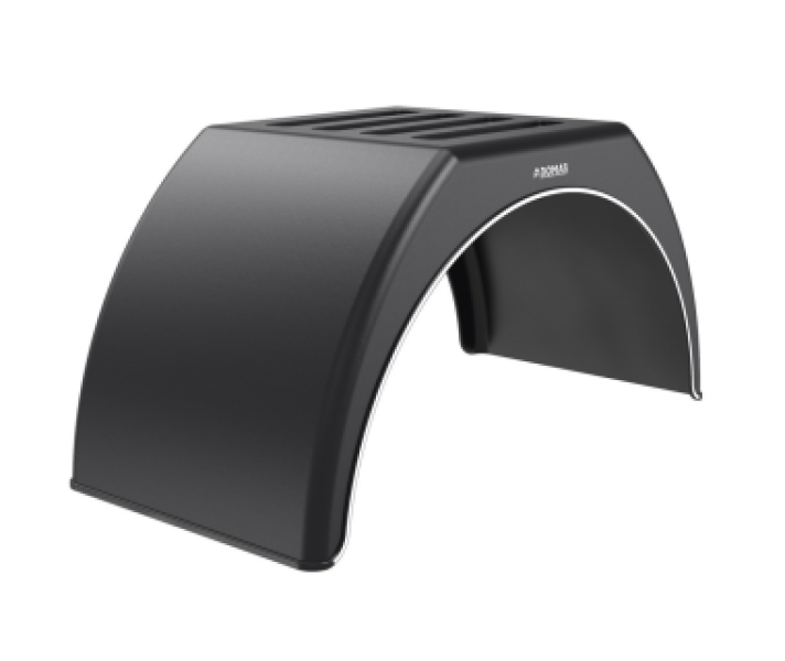 Купить Крило пластикове на причіп з білою смугою Domar DK3125, B=550 мм Domar Пластик Італія (1101143125)