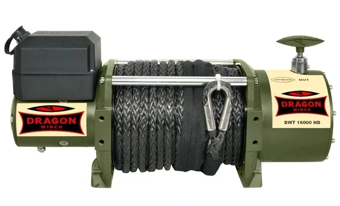 Купить Лебедка электрическая на эвакуатор Dragon Winch DWT 16000 HD S 24 В