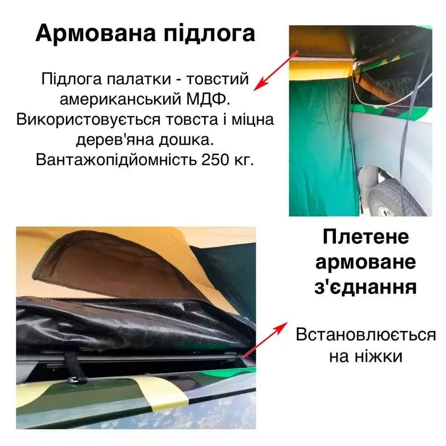 Купити Посилений кунг з палаткою на Nissan Navara 2015-2025 Hunttop Hunting Canopy