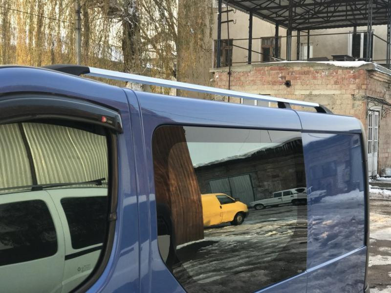 Купити Рейлінги Хром ( пласт. ніжки) Коротка, Чавунні ніжки для Opel Vivaro 2001-2015 рр