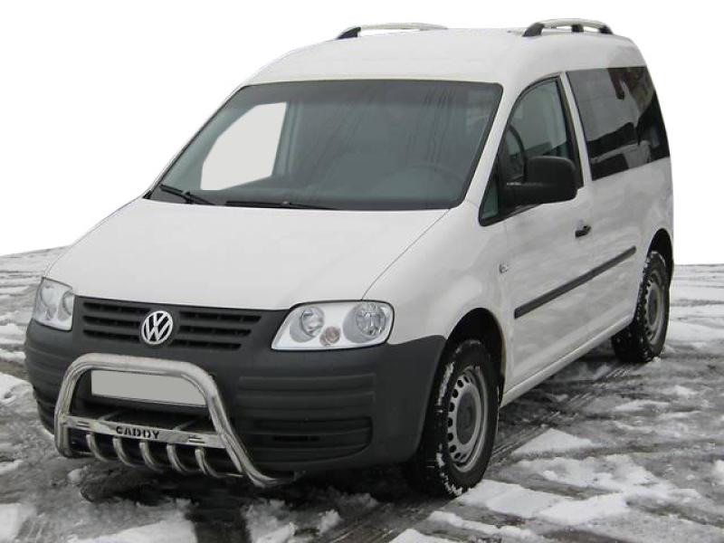 Купить Кенгурятник WT003 (нерж) 60мм, с надписью для Volkswagen Caddy 2004-2010 гг