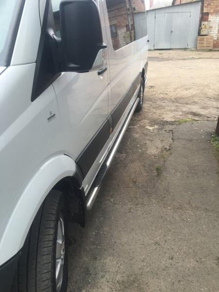 Купить Боковые трубы (2 шт., нерж.) d60, Long-ExtraLong для Mercedes Sprinter W907/W910 2018- гг