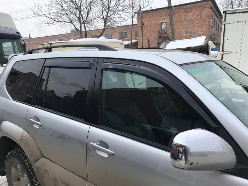 Купити Рейлінги Чорні турецькі Металеві ніжки для Toyota Land Cruiser Prado 120