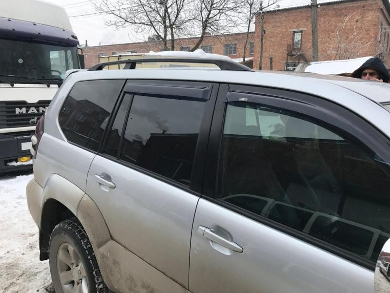 Купити Рейлінги Чорні турецькі Металеві ніжки для Toyota Land Cruiser Prado 120