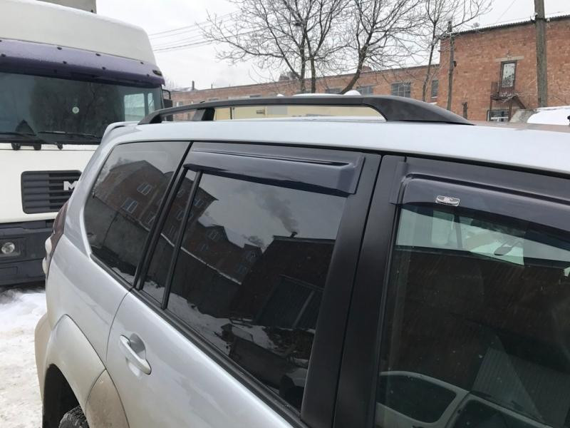 Купити Рейлінги Чорні турецькі Металеві ніжки для Toyota Land Cruiser Prado 120