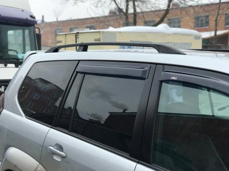 Купити Рейлінги Чорні турецькі Металеві ніжки для Toyota Land Cruiser Prado 120