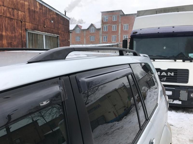 Купити Рейлінги Чорні турецькі Металеві ніжки для Toyota Land Cruiser Prado 120