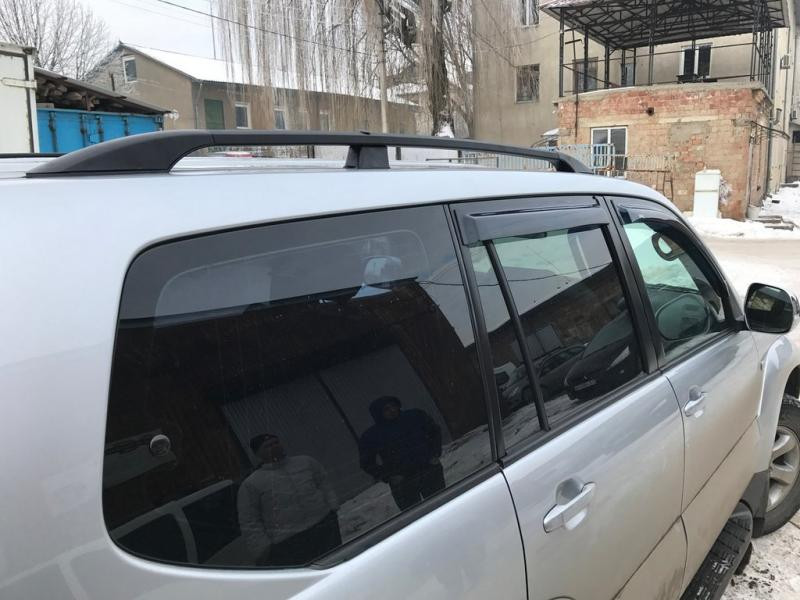 Купити Рейлінги Чорні турецькі Металеві ніжки для Toyota Land Cruiser Prado 120