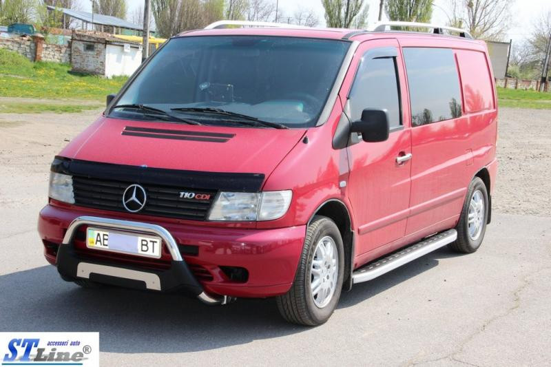 Купить Боковые пороги Fullmond (2 шт, алюм.) для Mercedes Vito W638 1996-2003 гг