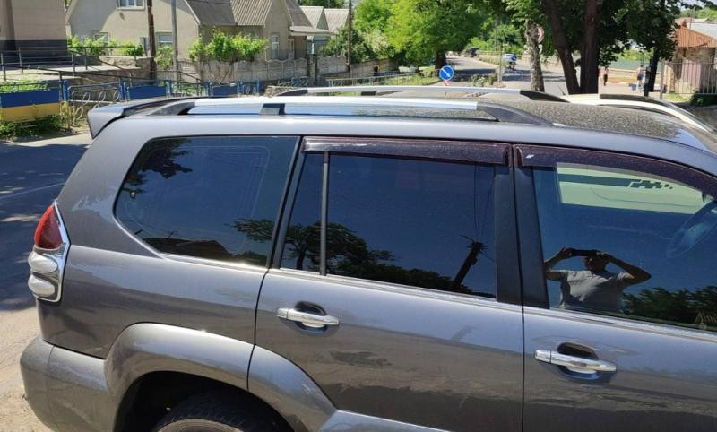 Купити Рейлінги Хром турецькі Металеві ніжки для Toyota Land Cruiser Prado 120