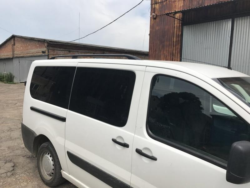 Купити Рейлінги Чорні Коротка, пластикові ніжки для Peugeot Expert 2007-2016 рр