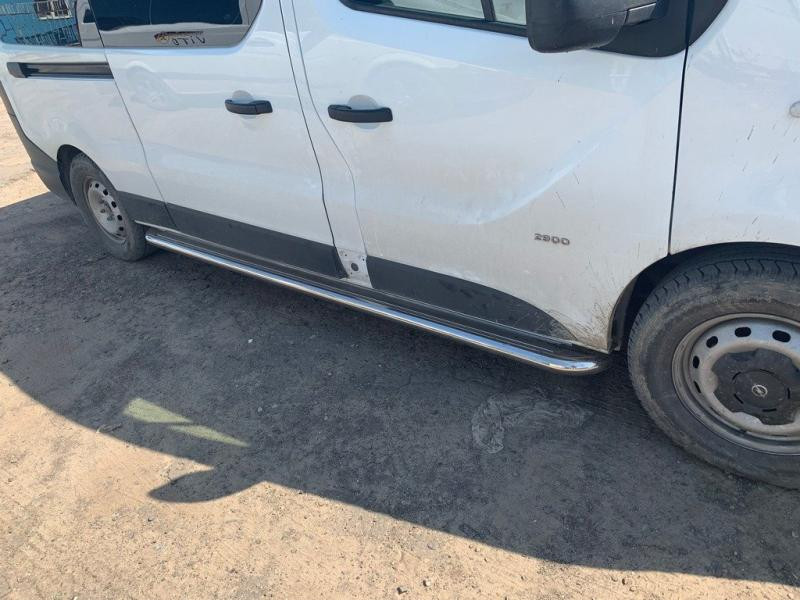 Купить Боковые пороги Premium (2 шт, нерж) 60 мм, короткая база для Nissan NV300/Primastar 2016-гг