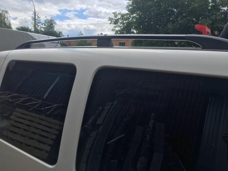 Купити Рейлінги Чорні Стандартна база, металеві ніжки для Fiat Doblo I 2005-2010 рр