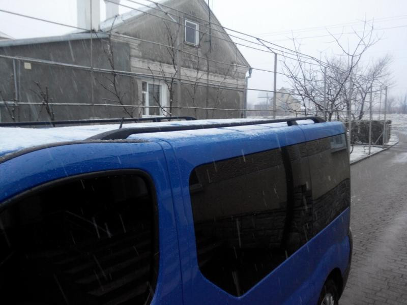 Купити Рейлінги Чорні Коротка, пластикові ніжки для Opel Vivaro 2001-2015 рр