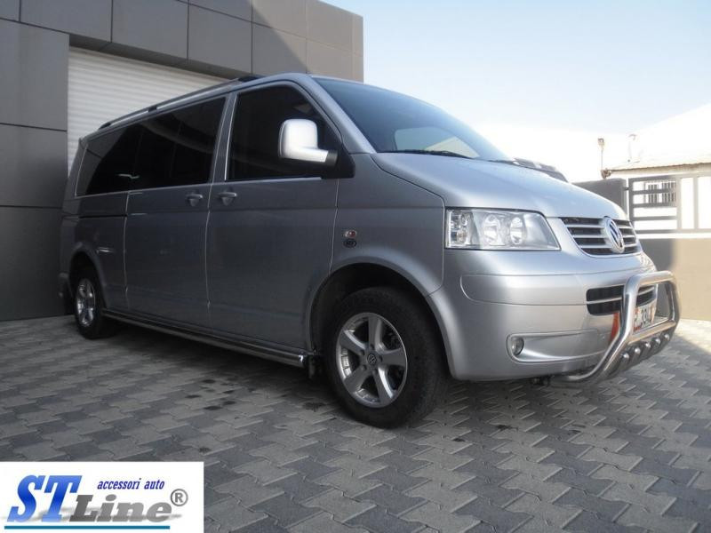 Купить Кенгурятник WT003 (нерж) 60мм, с надписью для Volkswagen T5 Caravelle 2004-2010 гг