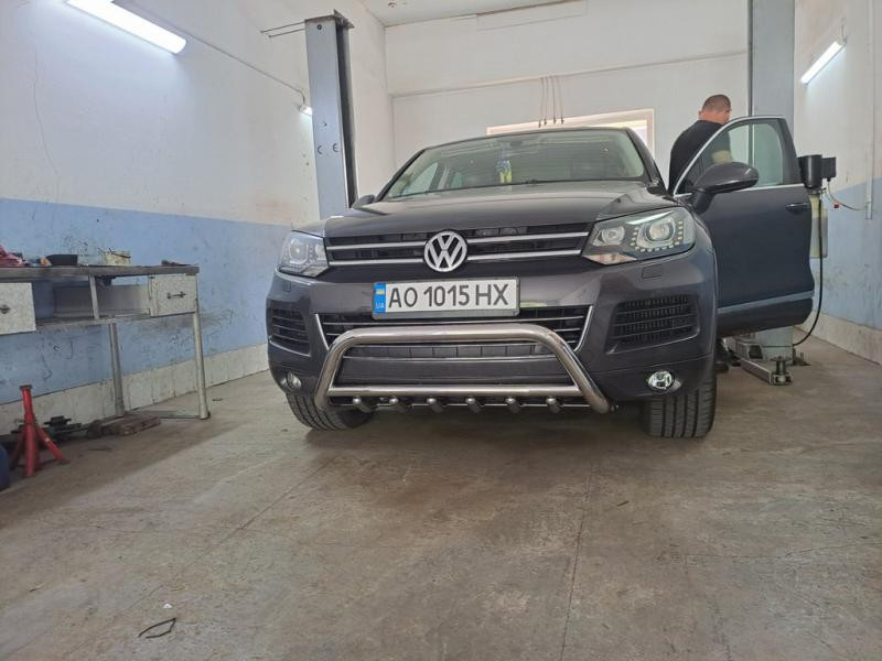 Купить Кенгурятник WT003 (нерж) для Volkswagen Touareg 2010-2018 гг