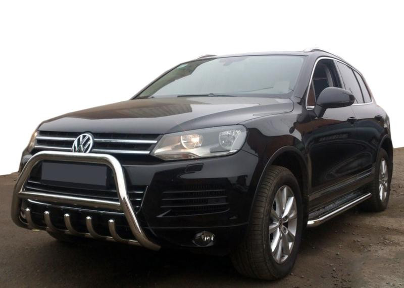 Купить Кенгурятник WT003 (нерж) для Volkswagen Touareg 2010-2018 гг