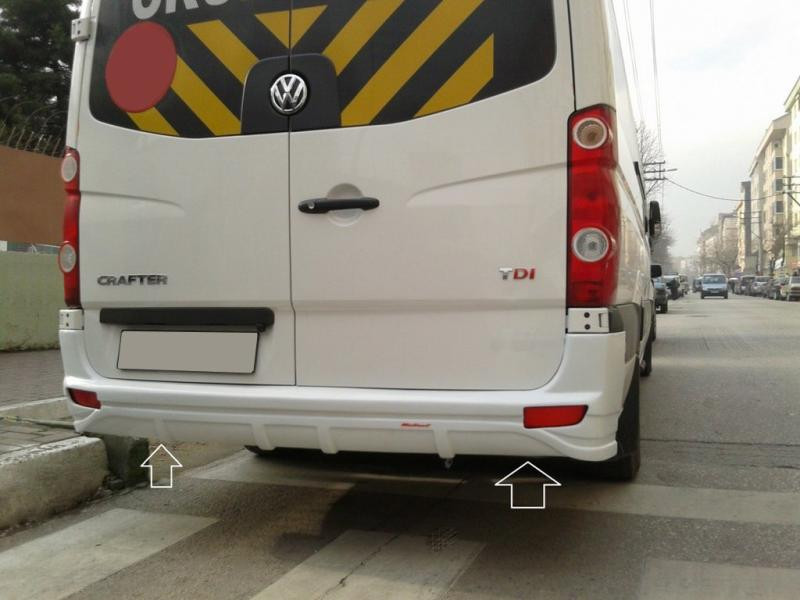 Купить Накладка на задний бампер V1 (под покраску) для Volkswagen Crafter 2006-2016 гг