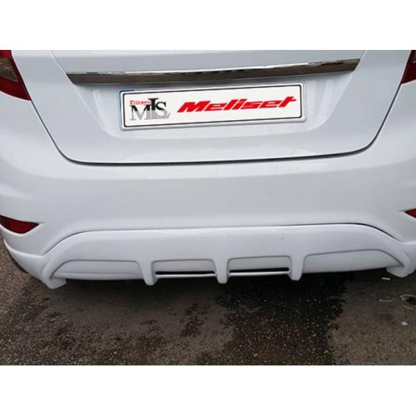 Купити Накладка на задній бампер Meliset (під фарбування) для Ford Fiesta 2008-2017 рр
