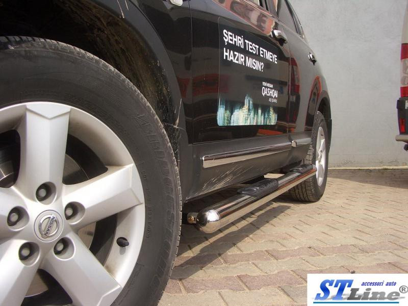 Купить Боковые трубы (2 шт., нерж.) для Nissan Qashqai 2010-2014 гг