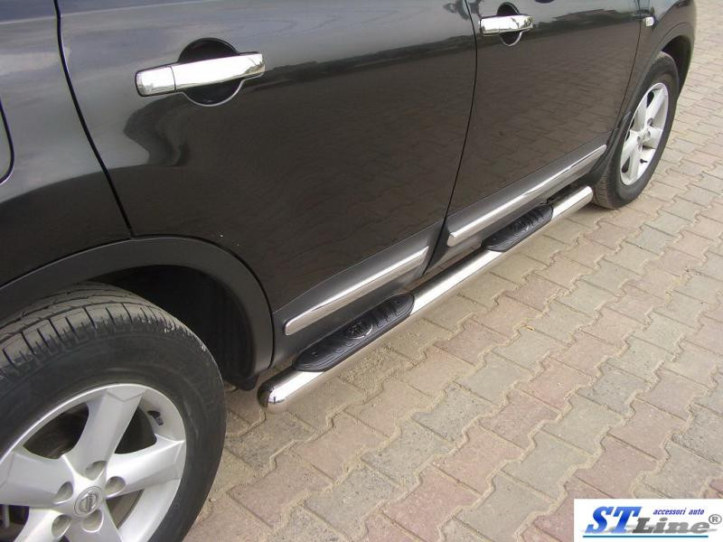 Купить Боковые трубы (2 шт., нерж.) для Nissan Qashqai 2010-2014 гг