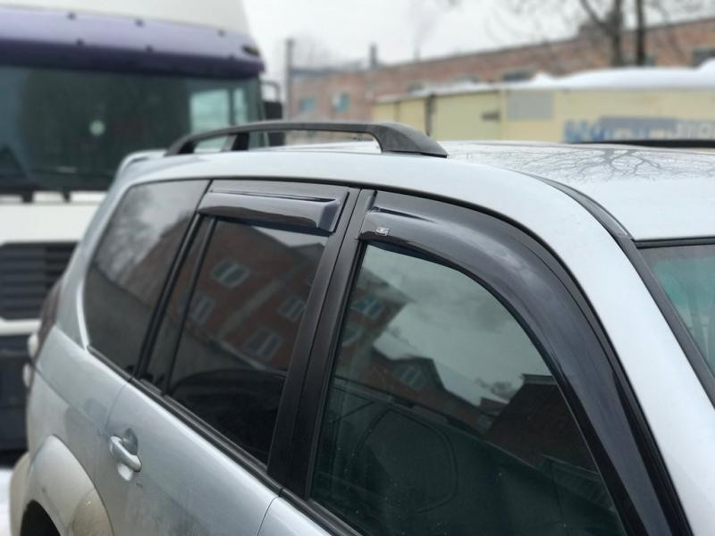 Купити Рейлінги Чорні турецькі Пластикові ніжки для Toyota Land Cruiser Prado 120