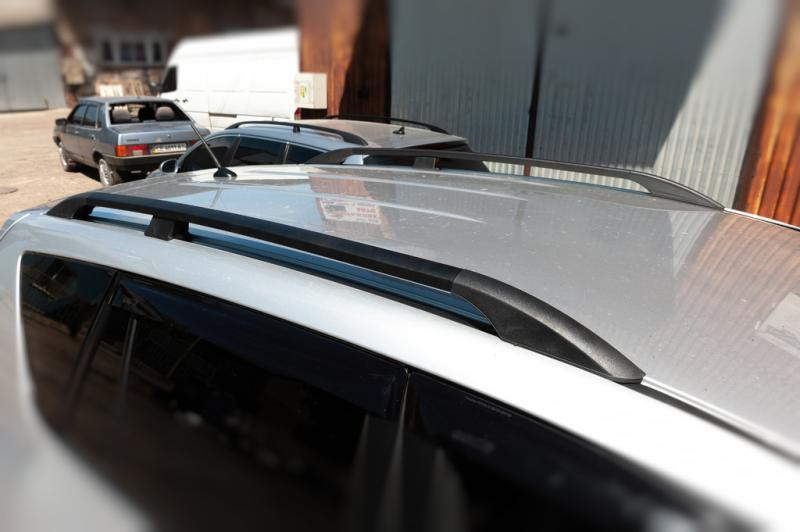 Купити Рейлінги Чорні Турецькі Коротка база, Пластикові ніжки для Toyota Rav 4 2006-2013 рр