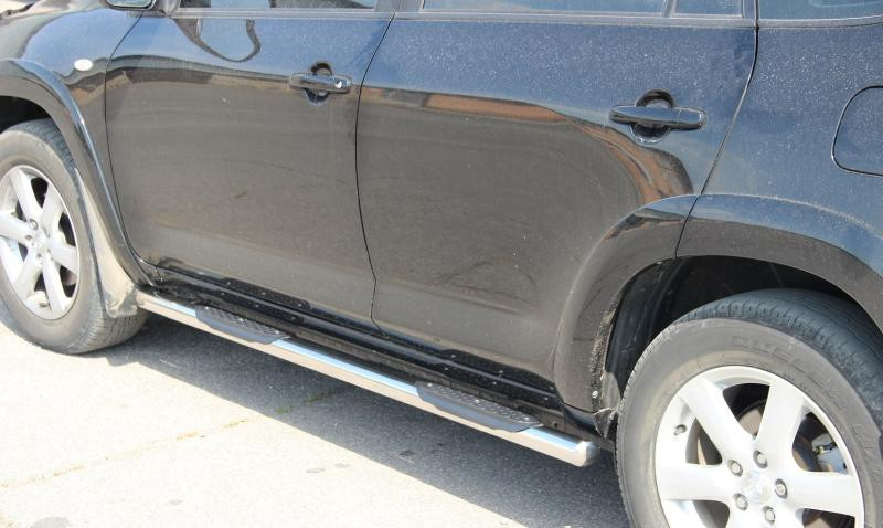 Купити Бічні труби для стандартної бази (2 шт, нерж) для Toyota Rav 4 2006-2013 рр