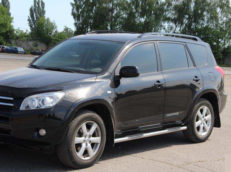 Купити Бічні труби для стандартної бази (2 шт, нерж) для Toyota Rav 4 2006-2013 рр